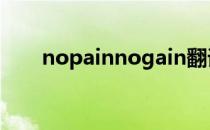 nopainnogain翻译 nopainnogain