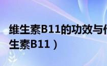 维生素B11的功效与作用（什么人需要补充维生素B11）