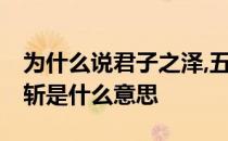 为什么说君子之泽,五世而斩 君子之泽五世而斩是什么意思