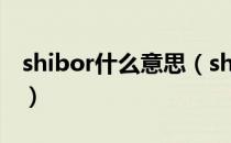 shibor什么意思（shibor什么意思通俗解释 ）