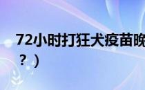 72小时打狂犬疫苗晚不晚（72小时打一个字？）