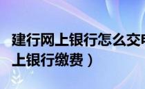 建行网上银行怎么交电费（电费怎么在建行网上银行缴费）