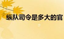 纵队司令是多大的官 纵队司令是什么级别