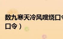 数九寒天冷风嗖绕口令（数九寒天冷风嗖的绕口令）