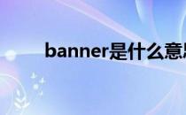 banner是什么意思 banner是什么