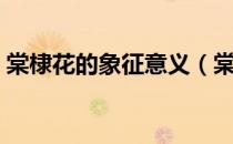 棠棣花的象征意义（棠棣代表什么象征意义）