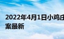 2022年4月1日小鸡庄园答案 小鸡庄园今天答案最新