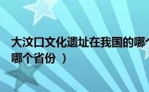 大汶口文化遗址在我国的哪个省（大汶口文化遗址在我国的哪个省份 ）