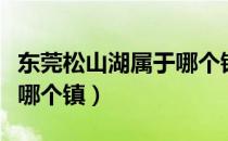 东莞松山湖属于哪个镇（广东东莞松山湖属于哪个镇）