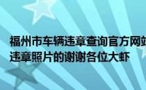 福州市车辆违章查询官方网站 福州车辆违章查询要可以看到违章照片的谢谢各位大虾