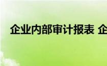 企业内部审计报表 企业内部审计报告范文