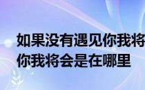 如果没有遇见你我将会是怎样 如果没有遇见你我将会是在哪里