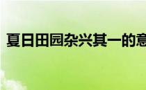 夏日田园杂兴其一的意思 夏日田园杂兴其一