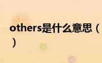 others是什么意思（others是什么意思中文 ）