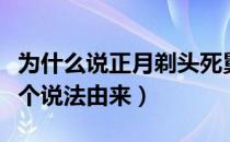 为什么说正月剃头死舅舅（正月剃头死舅舅这个说法由来）