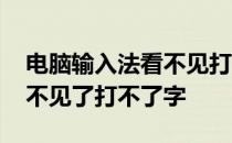 电脑输入法看不见打不出来的字 电脑输入法不见了打不了字