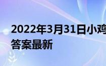 2022年3月31日小鸡庄园答案 小鸡庄园今天答案最新