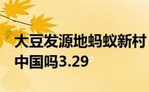 大豆发源地蚂蚁新村  大豆发源地和生产国是中国吗3.29