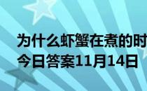 为什么虾蟹在煮的时候颜色会变红 蚂蚁庄园今日答案11月14日