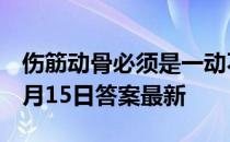 伤筋动骨必须是一动不动100天吗 蚂蚁庄园5月15日答案最新