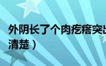 外阴长了个肉疙瘩突出是什么（这些肉疙瘩要清楚）