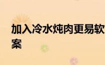 加入冷水炖肉更易软烂 蚂蚁庄园炖肉3.26答案