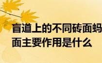 盲道上的不同砖面蚂蚁新村 盲道上的不同砖面主要作用是什么