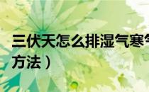 三伏天怎么排湿气寒气（三伏天排寒湿的有效方法）