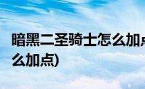 暗黑二圣骑士怎么加点(暗黑破坏神2圣骑士怎么加点)