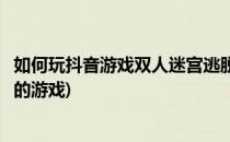 如何玩抖音游戏双人迷宫逃脱(如何玩抖音游戏双人迷宫逃脱的游戏)