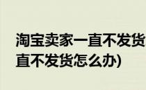 淘宝卖家一直不发货怎么办(如果淘宝卖家一直不发货怎么办)