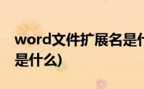 word文件扩展名是什么(word的文件扩展名是什么)