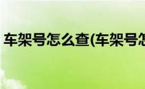 车架号怎么查(车架号怎么查询车辆维修记录)