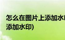 怎么在图片上添加水印 多方法(图片怎么可以添加水印)