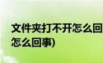 文件夹打不开怎么回事(电脑上文件夹打不开怎么回事)