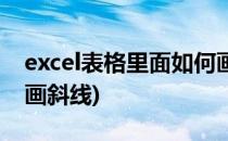 excel表格里面如何画斜线(Excel表格中如何画斜线)