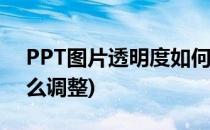 PPT图片透明度如何调整(ppt图片透明度怎么调整)