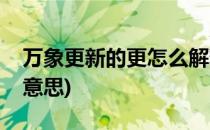 万象更新的更怎么解释(万象更新的更是什么意思)