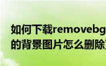 如何下载removebg消除图片背景工具(下载的背景图片怎么删除)