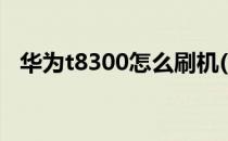 华为t8300怎么刷机(华为t8100刷机教程)