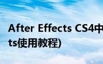 After Effects CS4中文入门教程(after effects使用教程)