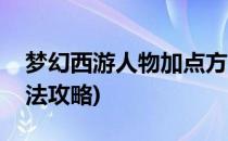 梦幻西游人物加点方法(梦幻西游人物加点方法攻略)