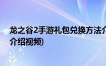 龙之谷2手游礼包兑换方法介绍(龙之谷2手游礼包兑换方法介绍视频)