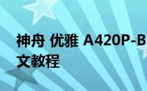 神舟 优雅 A420P-B8B D1重装win7系统图文教程