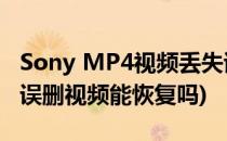 Sony MP4视频丢失该如何恢复呢(sony相机误删视频能恢复吗)