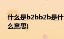 什么是b2bb2b是什么意思(b2b啥意思是什么意思)