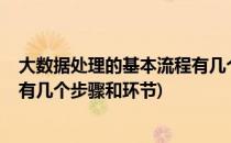 大数据处理的基本流程有几个步骤?(大数据处理的基本流程有几个步骤和环节)