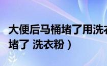 大便后马桶堵了用洗衣液可以吗（马桶被大便堵了 洗衣粉）