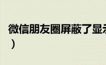 微信朋友圈屏蔽了显示什么（微信朋友圈屏蔽）