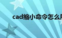 cad缩小命令怎么用（cad缩小命令）